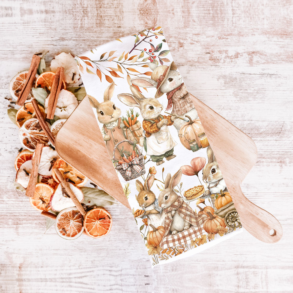 thanksgiving decor bunny towel for pumpkin themed kitchen
fall bunny hand towel draped over farmhouse sink
autumn rabbit kitchen towel with harvest baskets and florals
Fall Bunny Flour Sack Kitchen Towel – Cute Autumn Rabbit & Pumpkin Dish Towel for Farmhouse Kitchen Décor