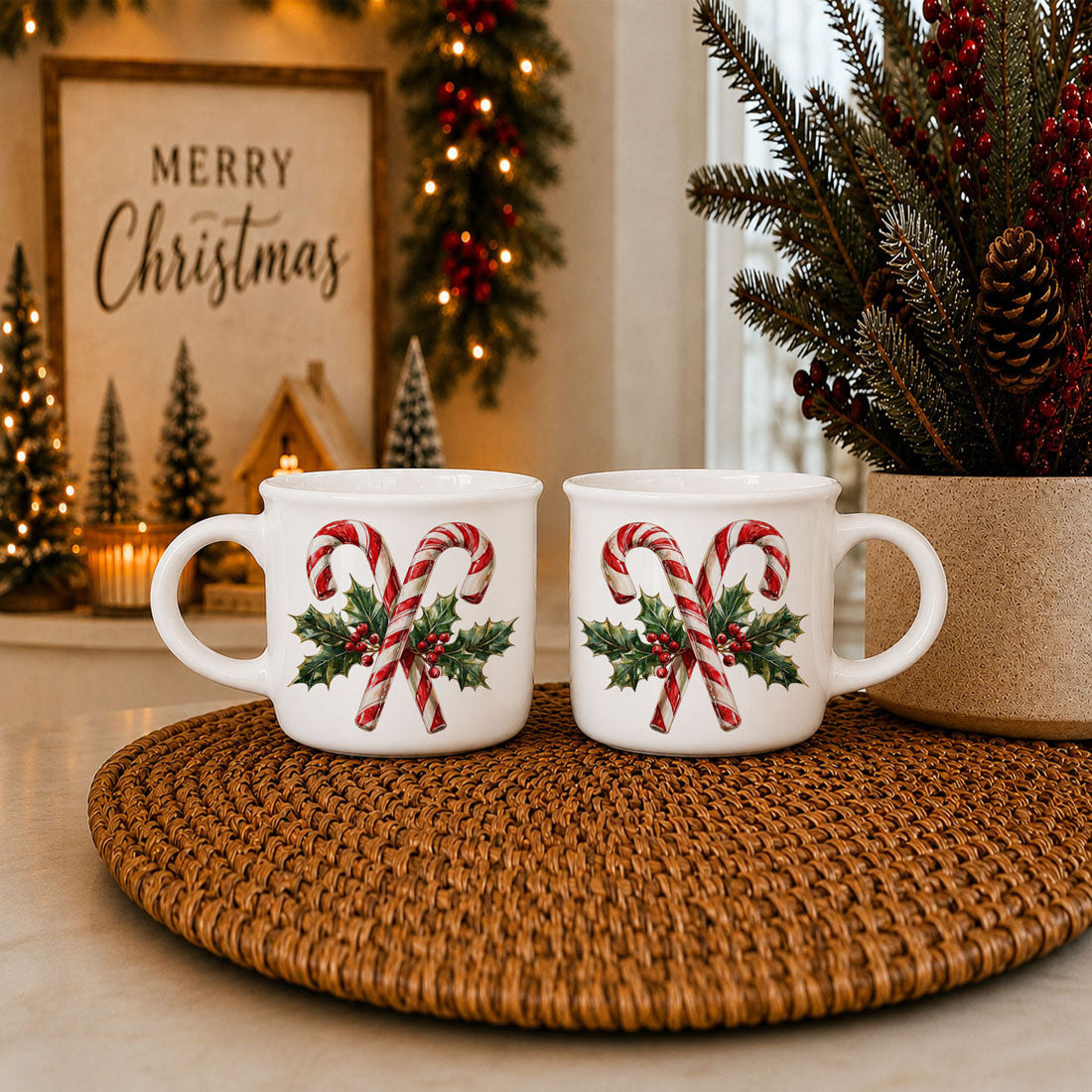 Candy cane mug with festive botanical accents
Christmas mug for peppermint hot chocolate lovers
Holiday mug with festive holiday drinkware design
Candy cane mug for Christmas breakfast table
Christmas coffee cup with decorative candy cane art
Candy cane mug for Christmas brunch
Candy cane mug for kitchen shelf styling
Christmas mug with seasonal candy cane illustration
Holiday mug for Christmas countertop decor
Candy cane mug for Christmas photos
Festive candy cane mug for product photography