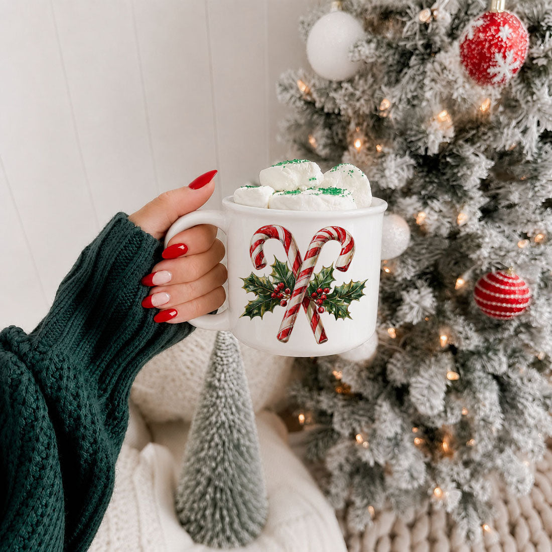 Festive mug for Christmas coffee lovers
Christmas coffee mug with holiday candy cane art
Candy cane mug for cozy winter mornings
Holiday mug with peppermint candy cane look
Christmas mug for hot chocolate and coffee
Candy cane ceramic mug for cozy holiday drinks
Christmas coffee cup with holly and candy cane artwork
Candy cane mug in festive Christmas style
Holiday mug with traditional Christmas candy cane design
Christmas mug with crossed candy canes