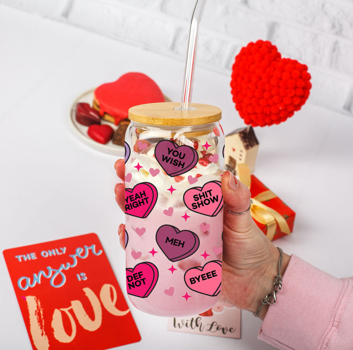 Feminism-inspired Valentine’s Day gifts with a modern touch.
Feminist Galentine’s gifts for celebrating strong friendships.
Candy hearts with funny sayings for a playful Valentine’s vibe.