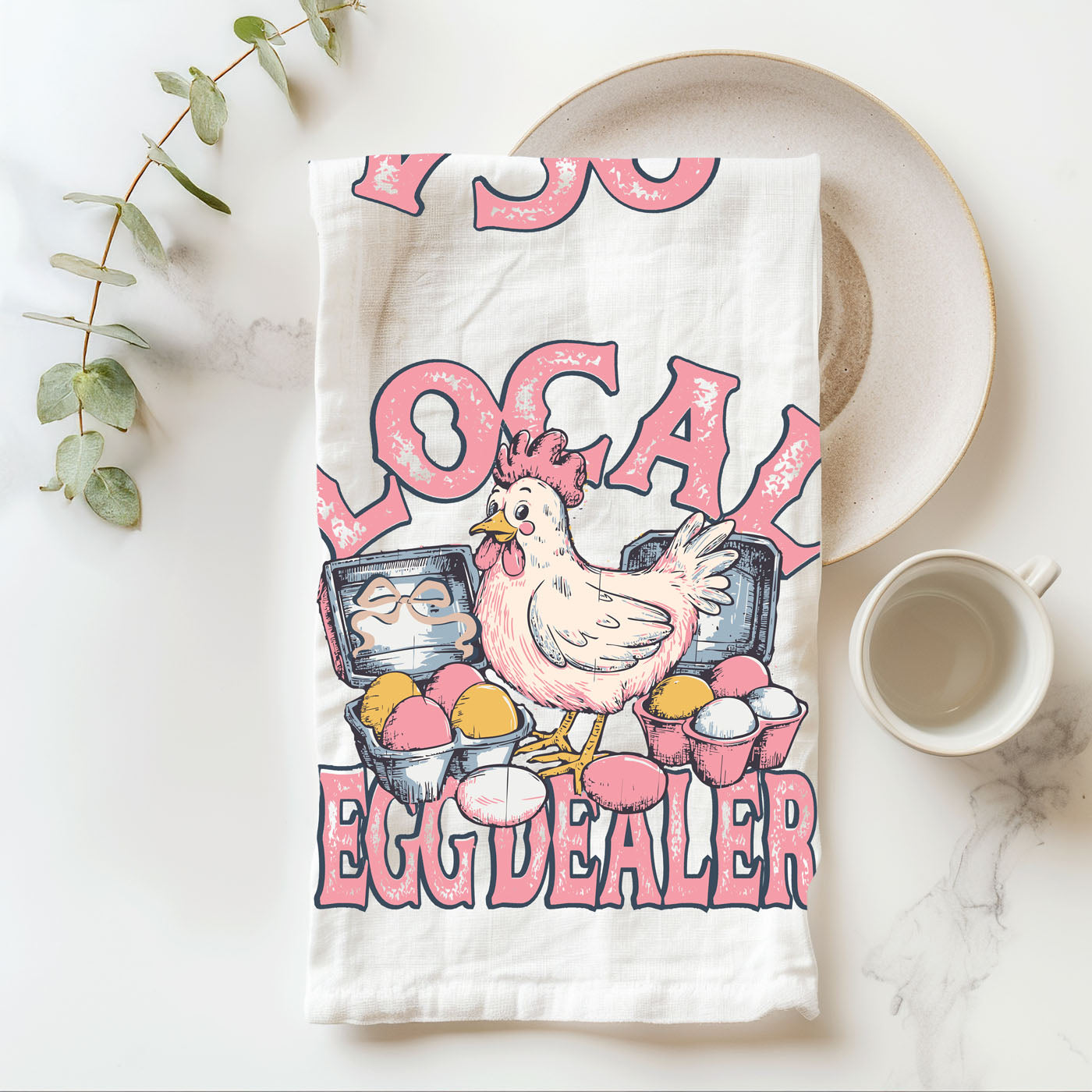 Pink coral eggs Easter towel chicken egg dealer
Yellow gold eggs kitchen towel chicken farm humor
Speckled eggs Easter towel chicken egg dealer spring
Vintage font kitchen towel chicken eggs farm humor
spring farmhouse decor kitchen towel
easter towel with chicken design