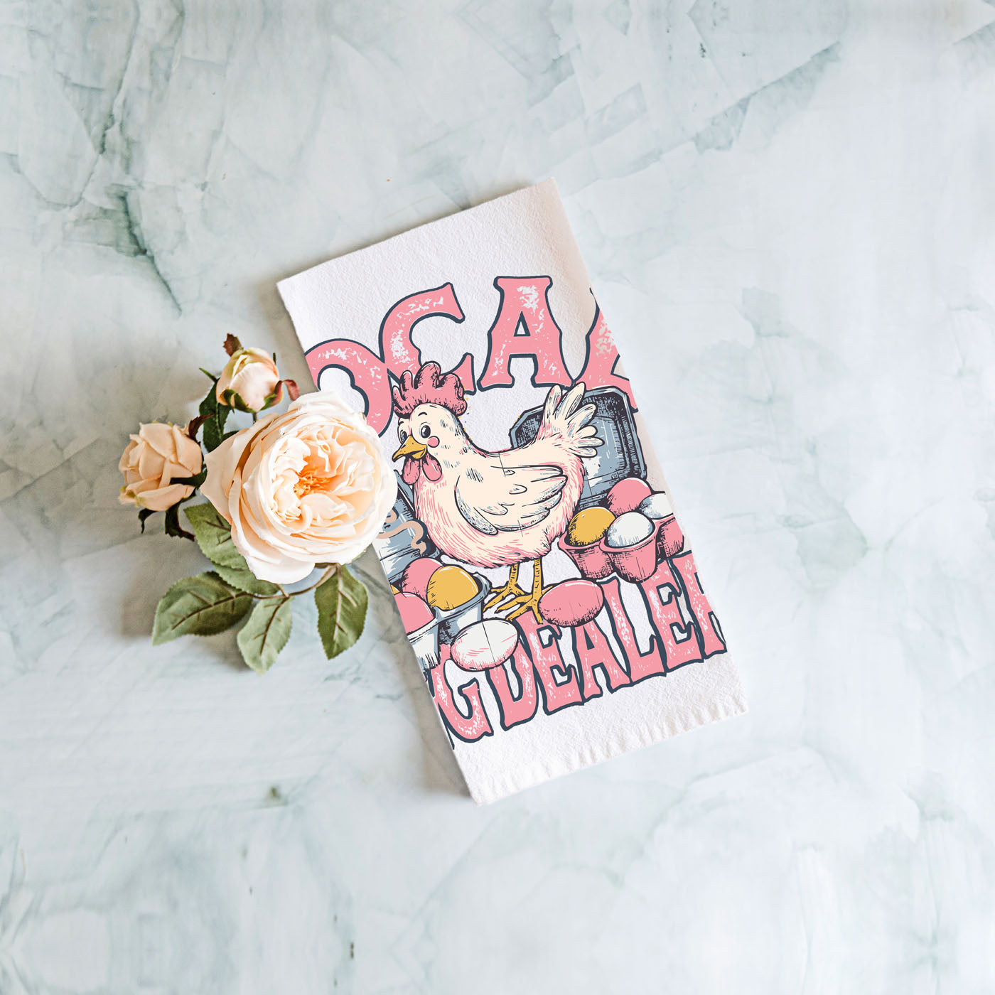 Chicken owner kitchen towel local egg dealer funny
Farmhouse Easter towel chicken egg dealer humor
Homesteading kitchen towel funny chicken eggs spring
Farm fresh humor kitchen towel chicken egg dealer