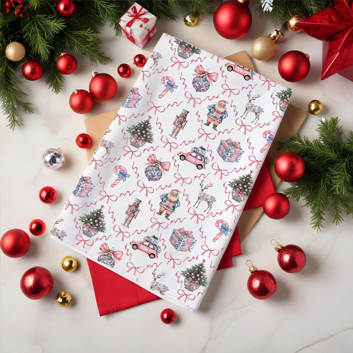 Christmas kitchen accessories pink blue
Christmas kitchen towels 2025 holiday collection
Holiday kitchen linens pink blue festive design
Designer holiday dish towels pink blue
Luxury Christmas kitchen accessories