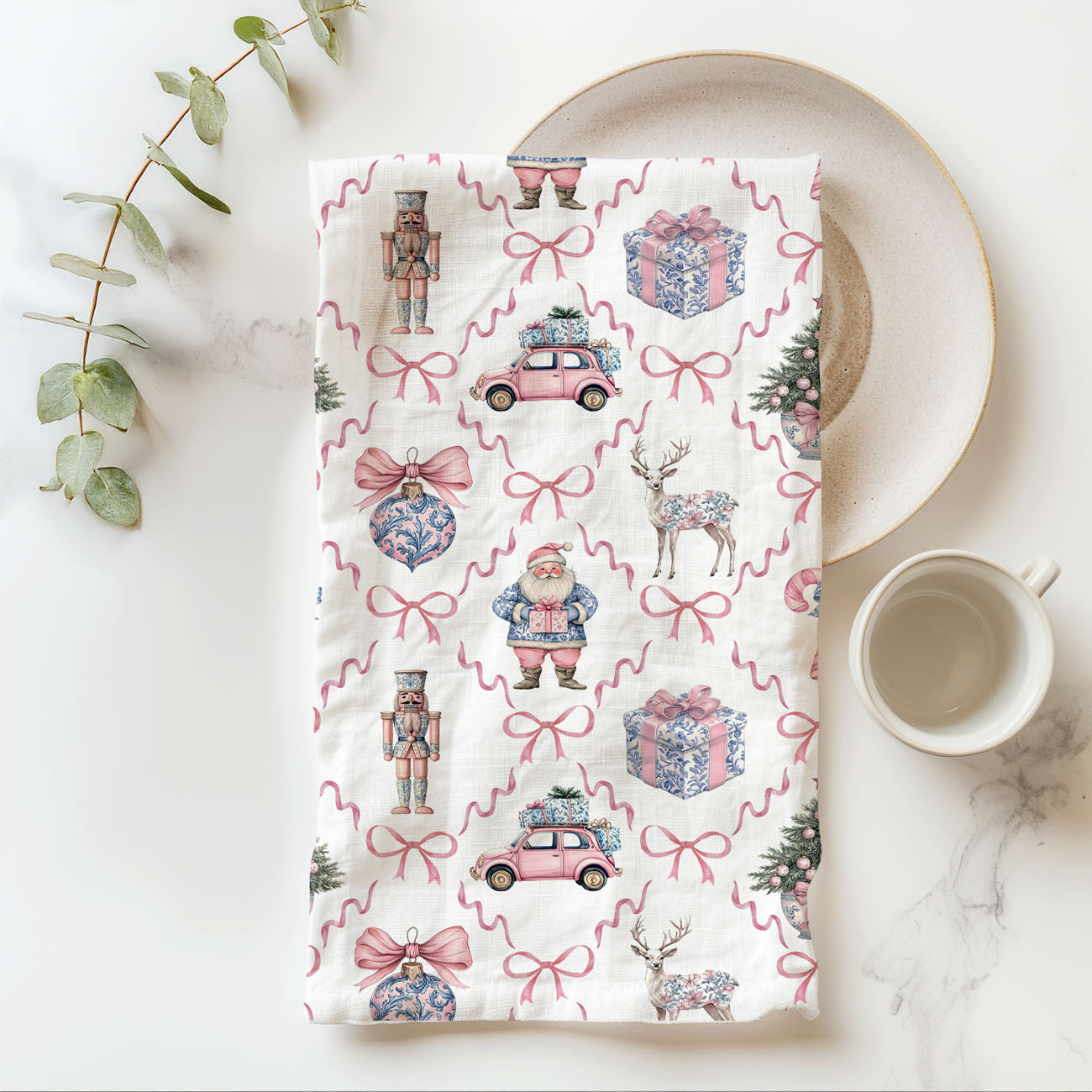 pink blue chinoiserie christmas bow pattern kitchen towel
vintage inspired chinoiserie christmas decor tea towel
chinoiserie holiday print kitchen towel pastel christmas style
feminine chinoiserie christmas decor towel aesthetic
soft pastel christmas chinoiserie kitchen towel design