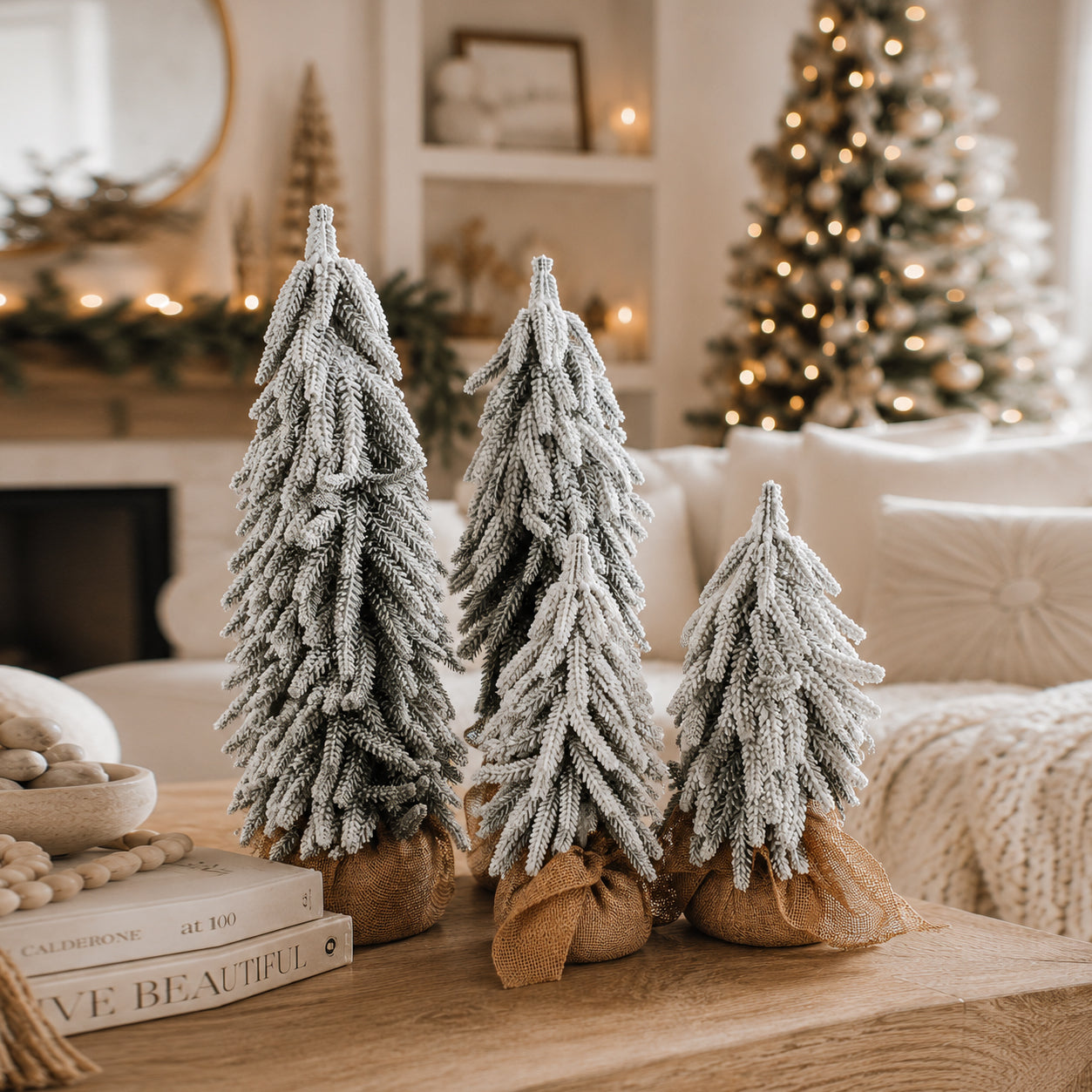 Snow Christmas Trees 4pk
