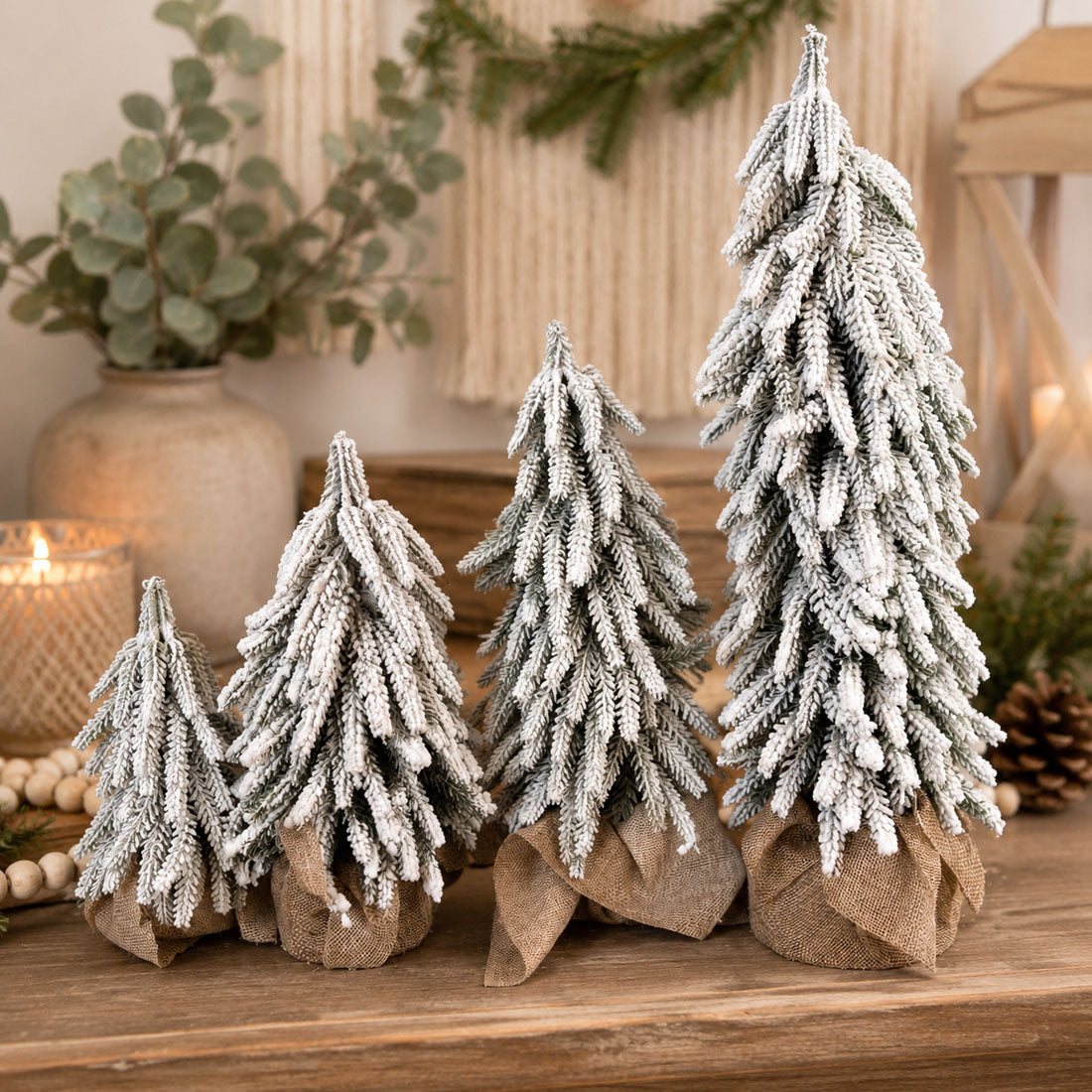 Snow Christmas Trees 4pk