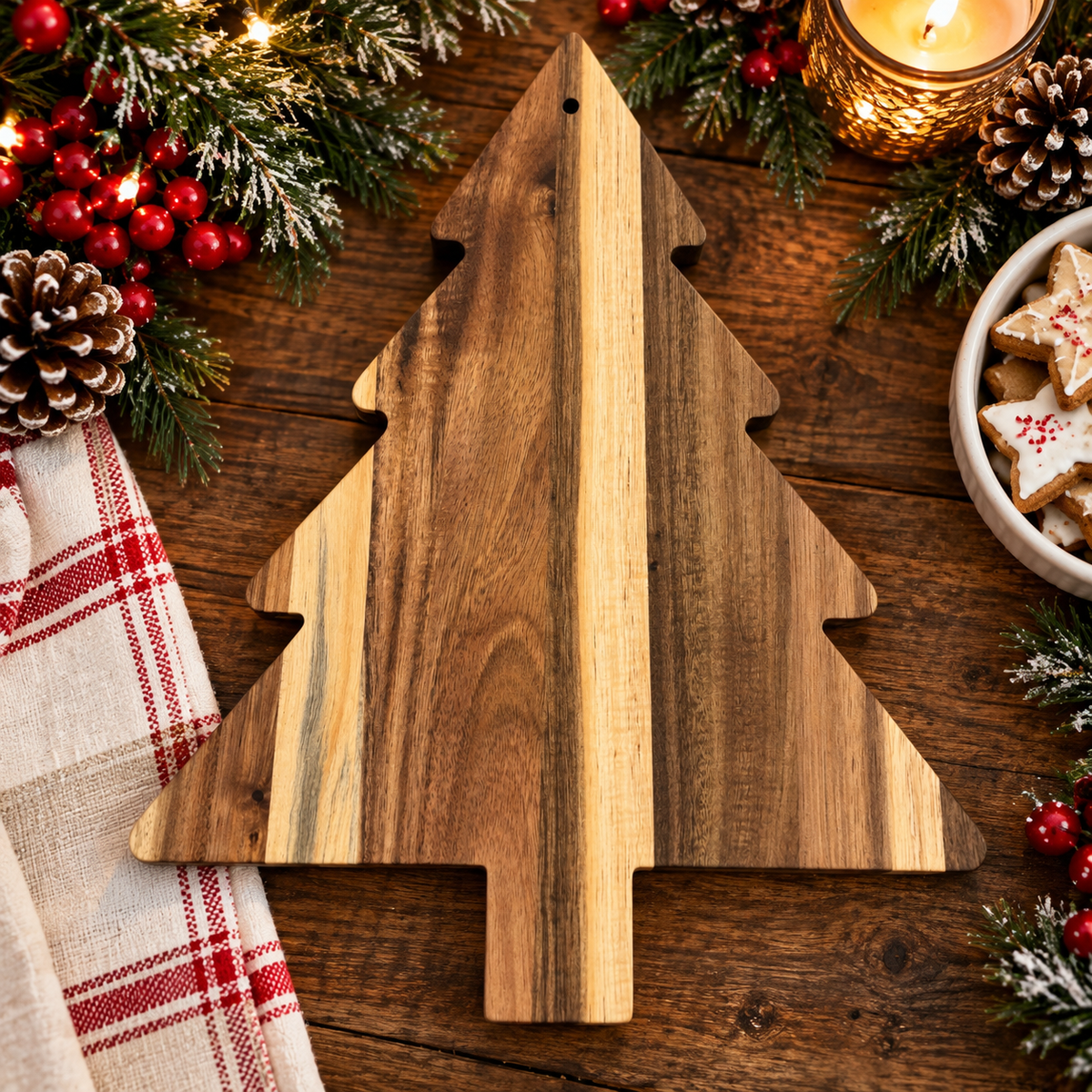Christmas serving board for entertaining
rustic Christmas charcuterie platter
Christmas tree shaped serving tray
holiday cheese serving board
decorative Christmas cutting board
Christmas tree cheese board gift for women who love entertaining
Holiday wooden serving platter for hostess gift baskets