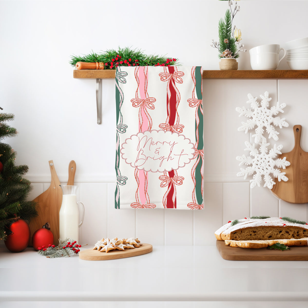 Elegant holiday kitchen decor towel
Chic Christmas home decor kitchen
Refined holiday kitchen accessories
Aesthetic bow Christmas kitchen towel
Designer Christmas home decor kitchen