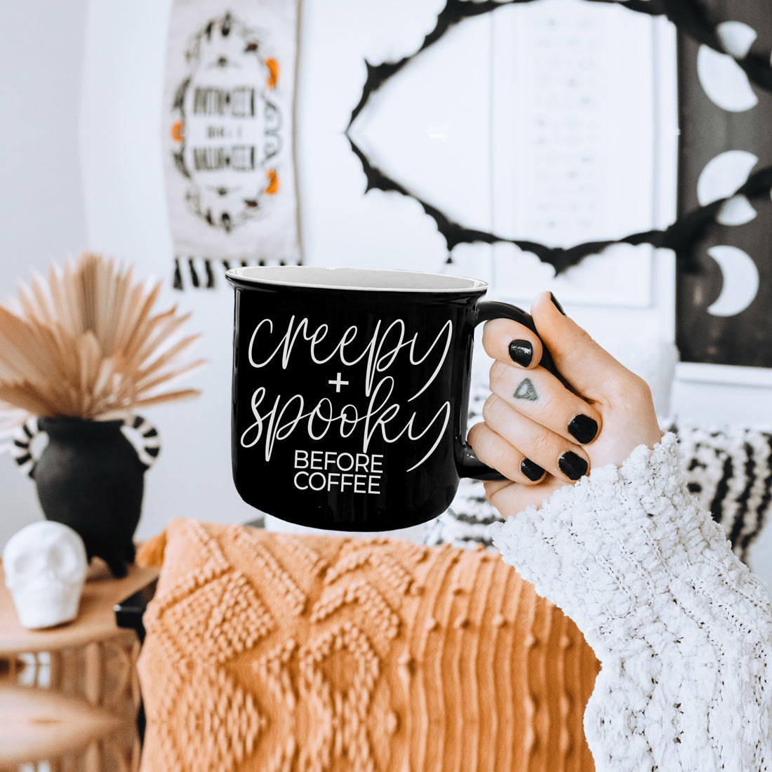 Caffeine Lover Gothic Mug Creepy Before Coffee Design
Halloween Kitchen Collection Creepy Coffee Mug