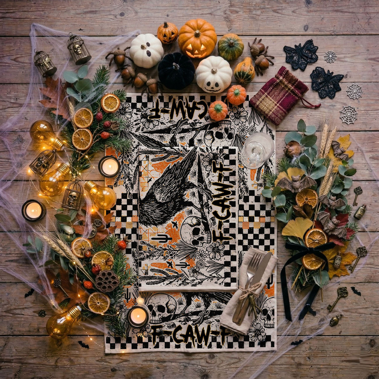 funny fall gift sarcastic halloween crow towel
unique halloween home decor gothic crow hand towel
halloween raven towel for witchy kitchen decor
skull and crow halloween dish towel spooky vibes
pumpkin spice season goth halloween kitchen towel