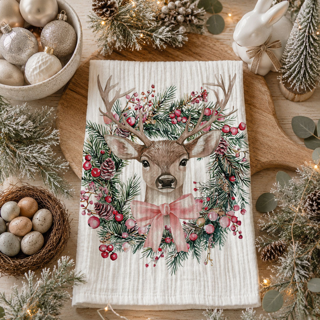 holiday entertaining kitchen towel deer wreath
baking flat lay christmas towel deer design
kitchen towel for cozy christmas morning deer
holiday kitchen styling towel deer wreath
christmas brunch kitchen decor towel deer
holiday kitchen towel lifestyle outdoor christmas deer
christmas towel styled with greenery and berries deer