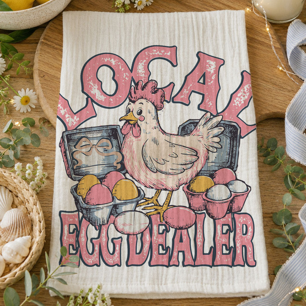 Funny farm life kitchen towel chicken egg dealer Easter
Hilarious chicken Easter towel egg dealer spring humor
Witty farm kitchen towel chicken egg dealer design
Clever chicken Easter towel egg dealer farm joke
rustic farmhouse kitchen towel chicken design
farm fresh egg dealer hand towel