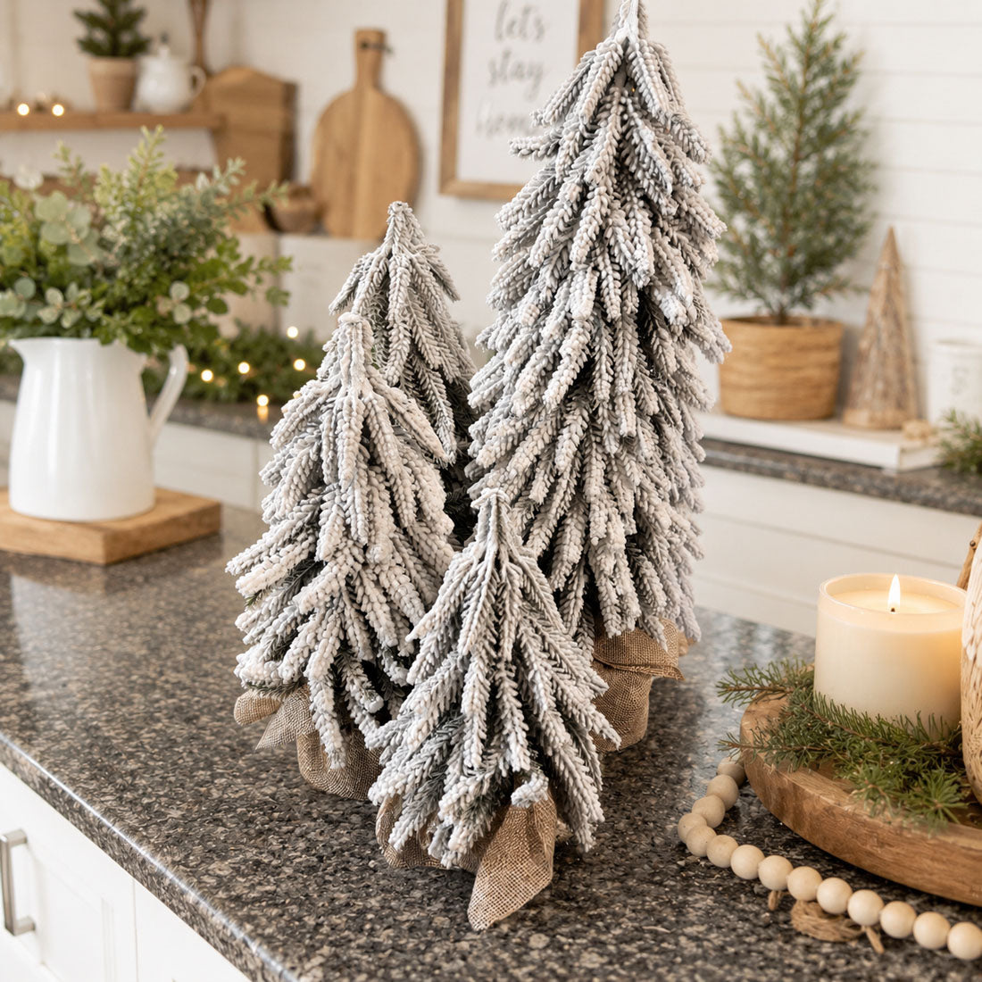 Snow Christmas Trees 4pk