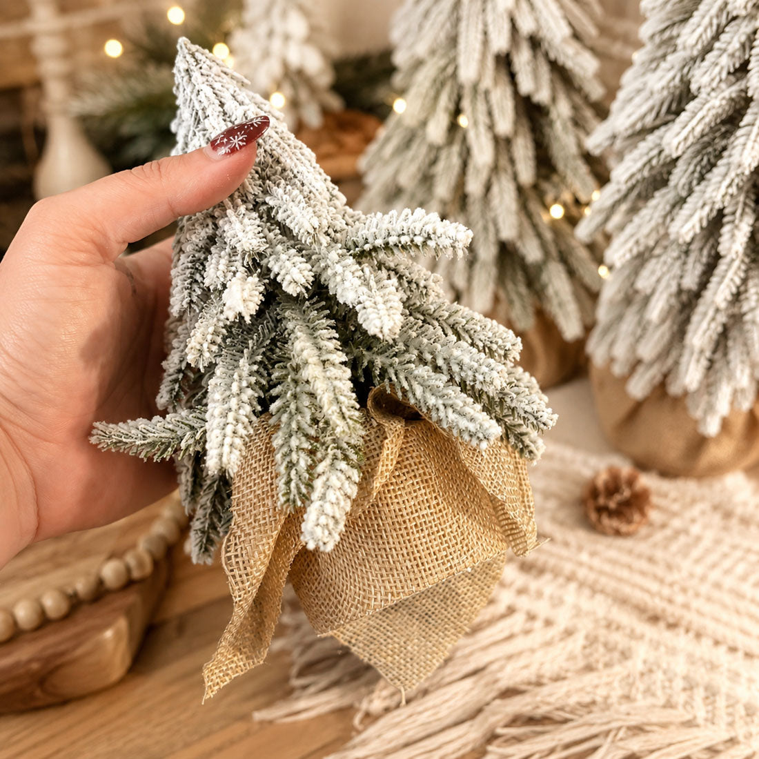 Snow Christmas Trees 4pk