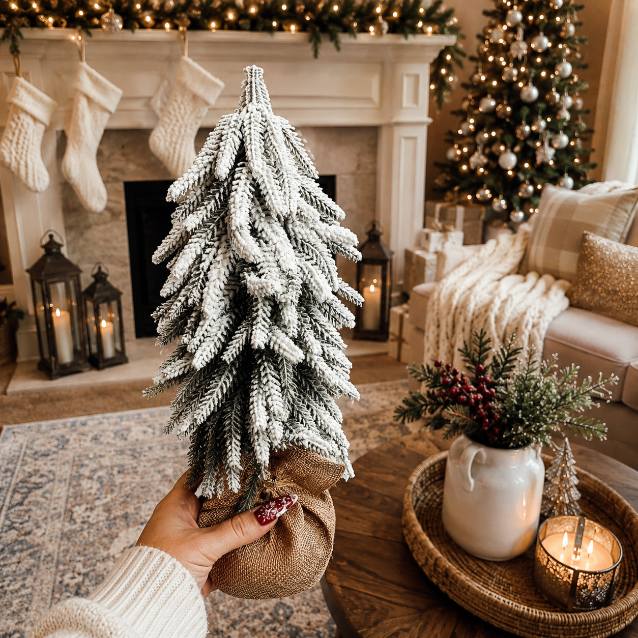 Snow Christmas Trees 4pk