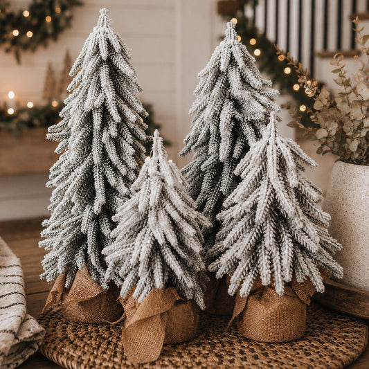 Snow Christmas Trees 4pk