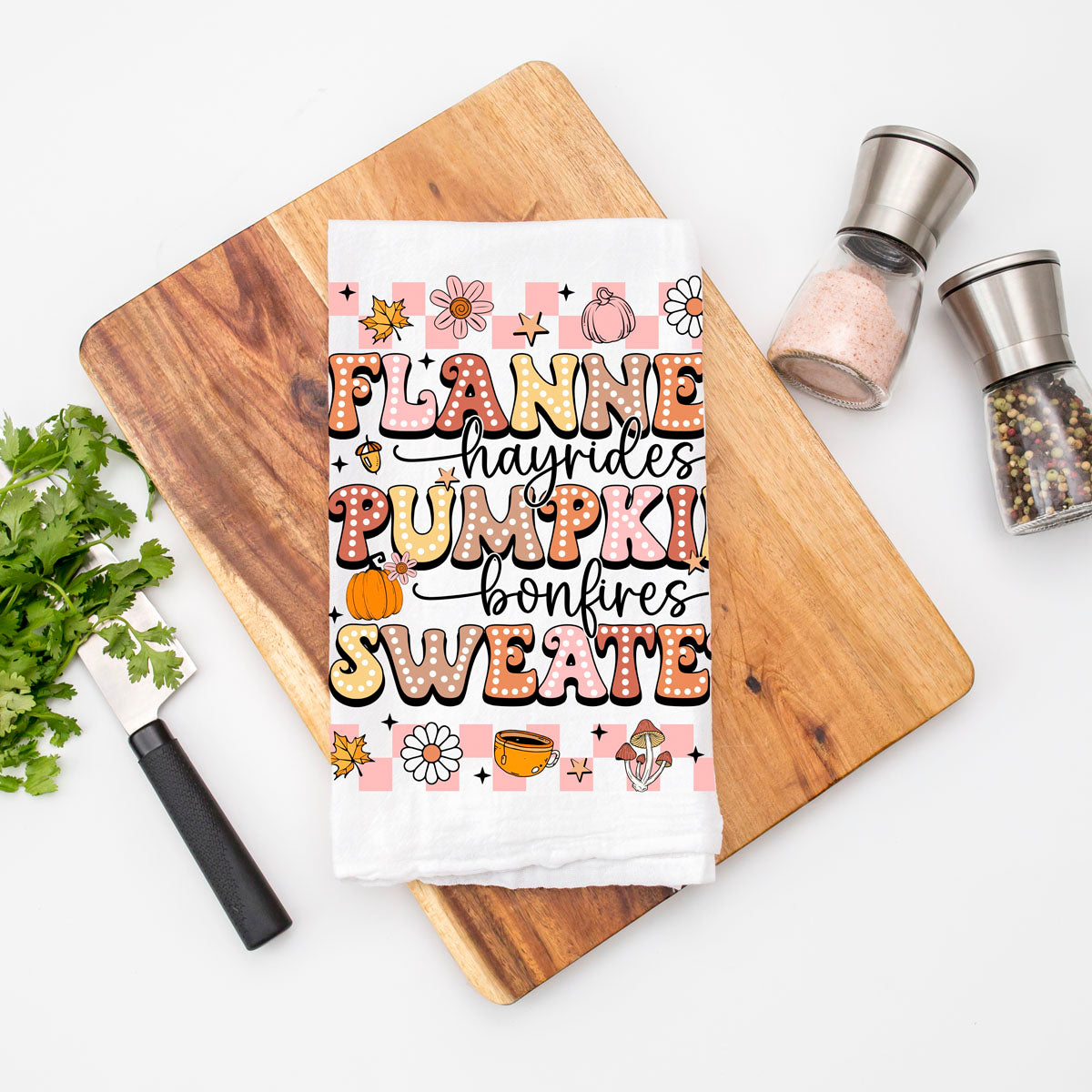 girly pink autumn home décor towel for pumpkin season
pink spooky season towel for fall and halloween coffee bar
pastel pink pumpkin towel for halloween and fall decorating
pink fall gift idea retro kitchen flour sack towel