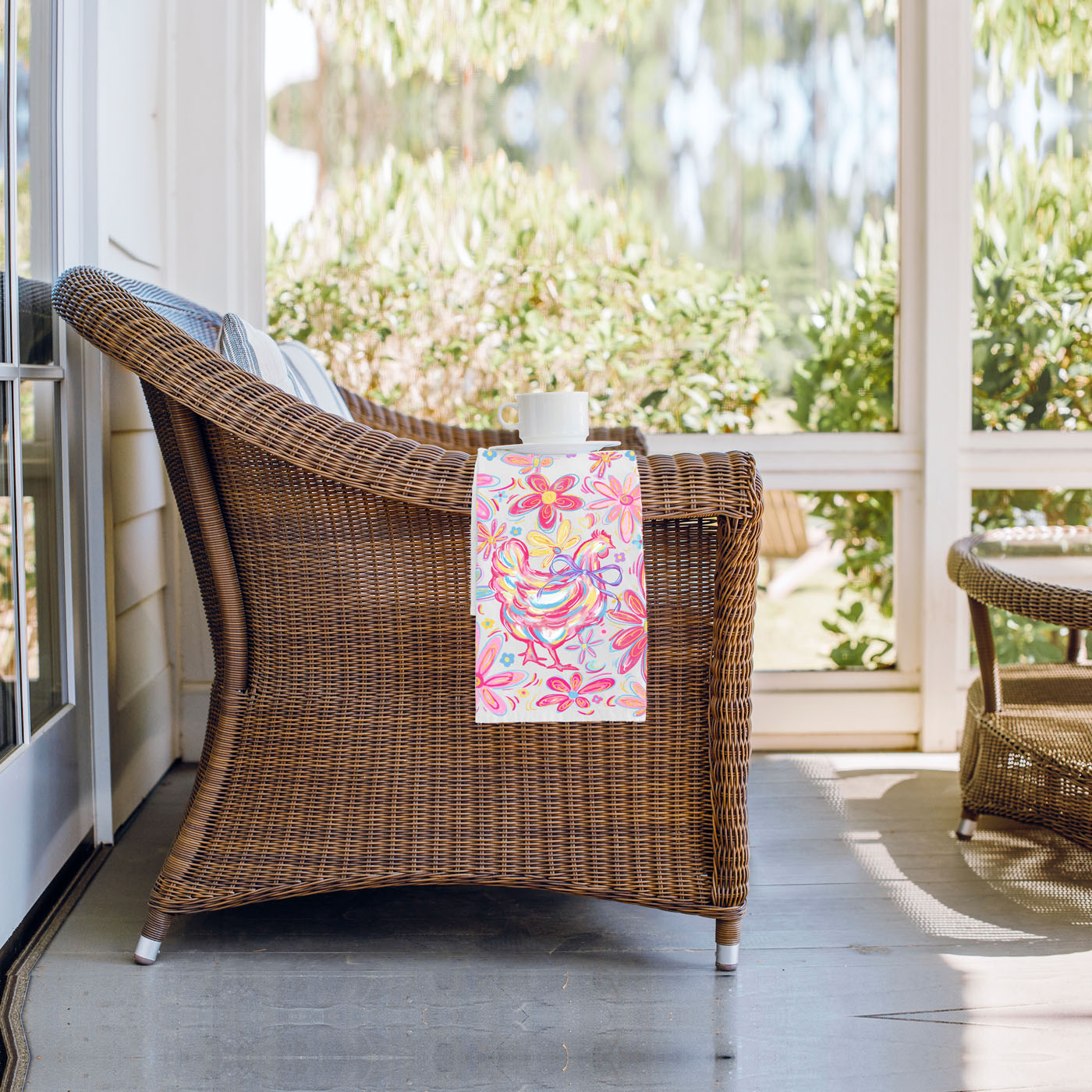 Modern farmhouse boho chicken kitchen towel floral
Artistic bohemian chicken dish towel colorful spring
Whimsical boho farmhouse chicken kitchen towel Easter
Colorful eclectic chicken towel bohemian floral spring