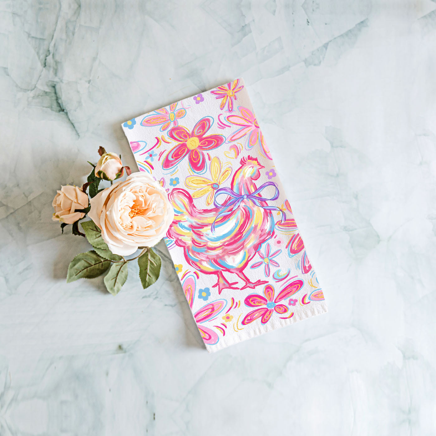 Whimsical farm decor bohemian chicken kitchen towel
Boho chicken coop decor towel colorful farmhouse spring
Artistic farmhouse gift bohemian chicken kitchen towel
Vibrant kitchen accessory boho chicken towel Easter floral