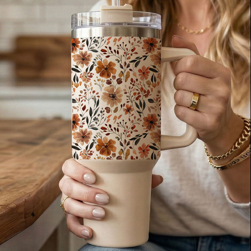 cute boho fall tumbler
fall vibes floral tumbler
neutral floral drinkware
warm autumn flower cup
cozy season floral tumbler
fall floral water tumbler
cute handled floral cup
autumn flower aesthetic tumbler
fall floral stanley style tumbler
neutral coffee tumbler aesthetic
pumpkin spice girl tumbler