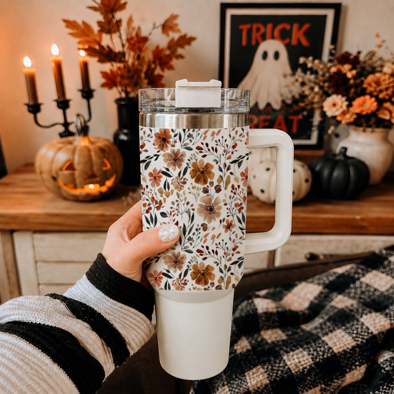 Farmhouse fall floral tumbler with straw lid
Autumn floral water tumbler with handle
Warm neutral fall tumbler with floral design
Boho floral coffee cup for cozy season
Fall wildflower tumbler with neutral aesthetic
40oz stainless steel tumbler with autumn florals
Insulated fall floral cup for hot and cold drinks
Autumn beverage tumbler with boho flower print
Neutral boho floral tumbler for fall season
Large fall tumbler with orange floral pattern
Fall drinkware with neutral floral design