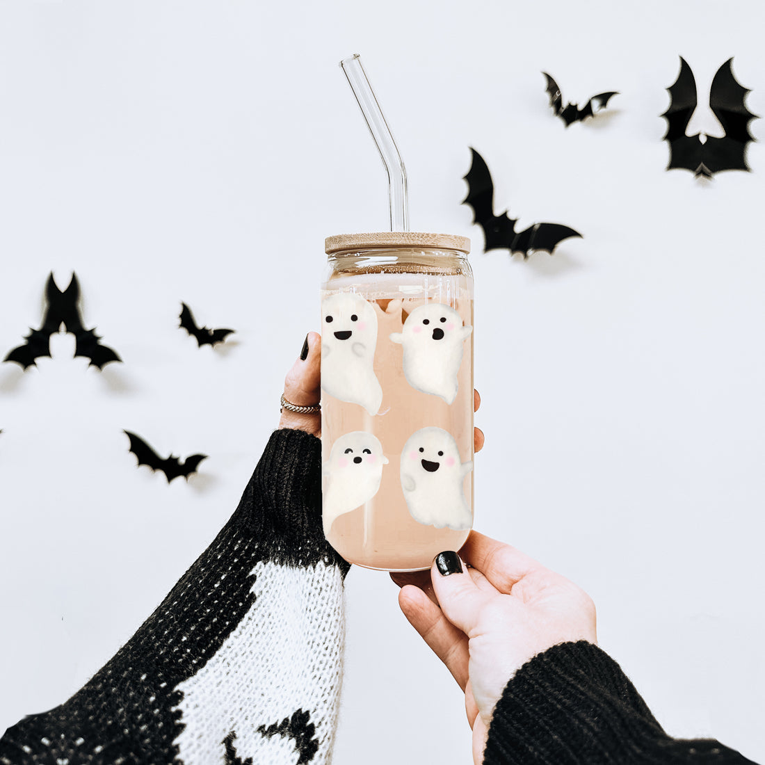 spooky drink display set
ghost coffee lover station
halloween barista corner