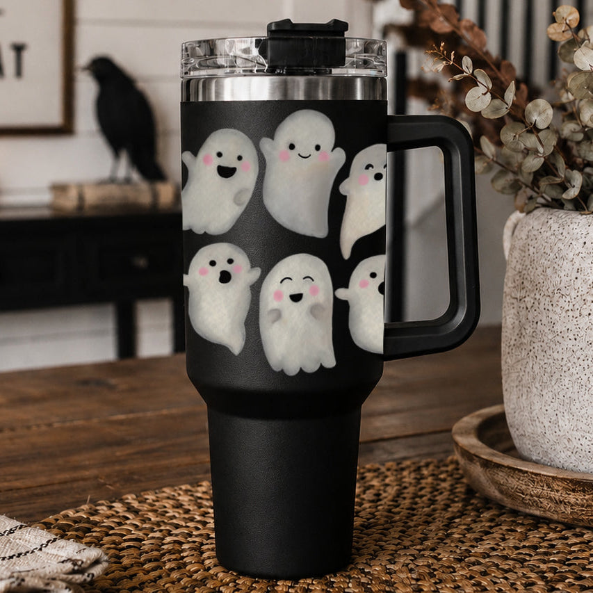 40oz ghost tumbler with cute Halloween design
Cute ghost tumbler for spooky season drinks
Black Halloween tumbler with white ghost pattern
40oz Halloween tumbler with handle and straw lid
Spooky cute ghost tumbler for fall and Halloween
Halloween ghost cup with playful ghost artwork
Cute Halloween tumbler with smiling ghost design
Black ghost tumbler for spooky season
40oz spooky season tumbler with cute ghosts
Halloween travel tumbler with ghost pattern
Cute ghost coffee tumbler for Halloween