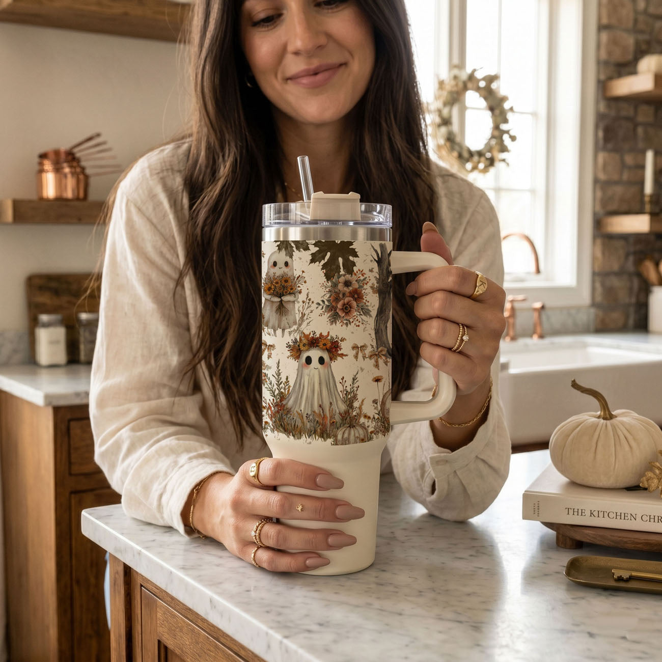 cozy ghost aesthetic tumbler
neutral cottagecore halloween cup
ghost tumbler for iced coffee lovers
cute haunted coffee tumbler
neutral cozy spooky cup
ghost tumbler aesthetic neutral tones
pumpkin spice ghost tumbler
cute spooky ghost tumbler with handle
Halloween gift for her cute ghost pumpkin 40oz tumbler
Autumn gift tumbler with ghosts pumpkins and fall floral design