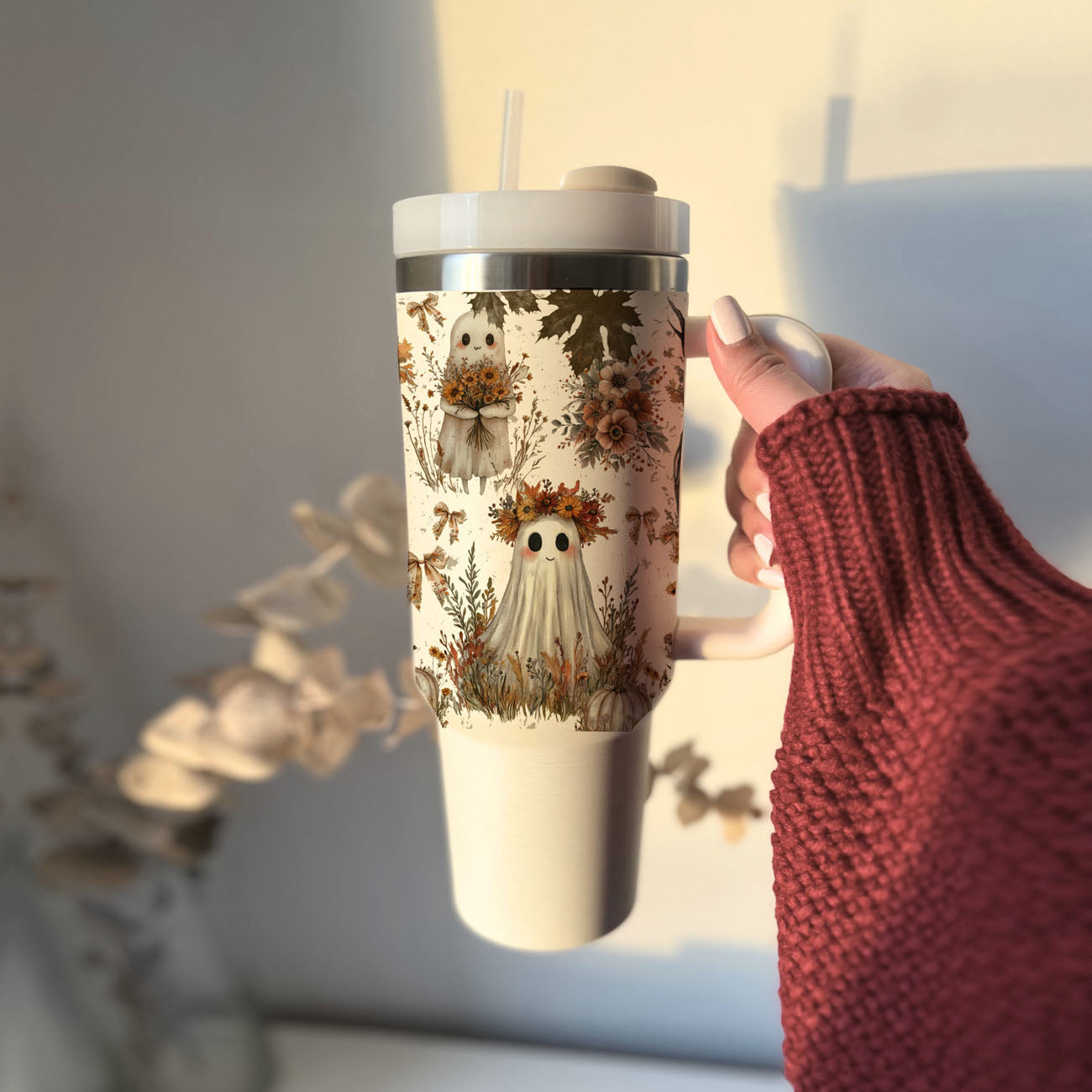 neutral floral pumpkin coffee cup
ghost tumbler with warm neutral tones
cute spooky hydration cup for women
neutral autumn ghost travel tumbler
ghost tumbler for cottagecore lovers
cozy ghost tumbler aesthetic for women
cute halloween cup for coffee lovers
neutral ghost tumbler with bows and pumpkins
ghost tumbler for neutral decor lovers
cute haunted hydration tumbler
neutral floral spooky aesthetic cup