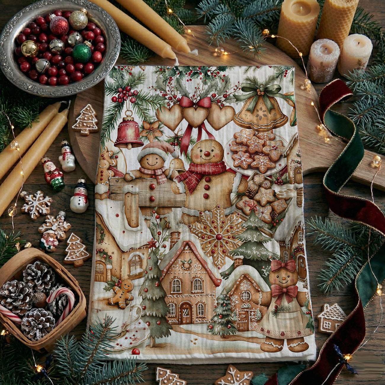festive kitchen towel Christmas gift set idea
holiday home decor gift kitchen towel
Christmas hostess gift kitchen towel
giftable Christmas dish towel gingerbread theme
unique Christmas kitchen towel for holiday gifts