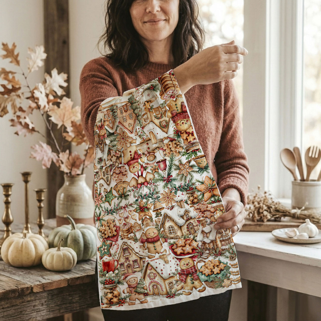 cozy Christmas kitchen decor towel aesthetic
farmhouse holiday kitchen towel gingerbread
cottagecore Christmas kitchen towel baking theme
vintage Christmas baking decor tea towel
neutral Christmas kitchen decor gingerbread towel
