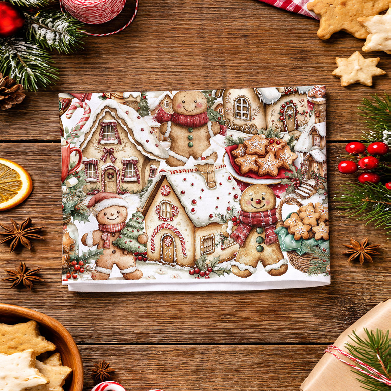 Christmas cookie decorating kitchen towel
festive gingerbread house dish towel farmhouse decor
Christmas kitchen towel with cookies and houses design
holiday tea towel for Christmas baking kitchen
cute gingerbread Christmas towel for home decor