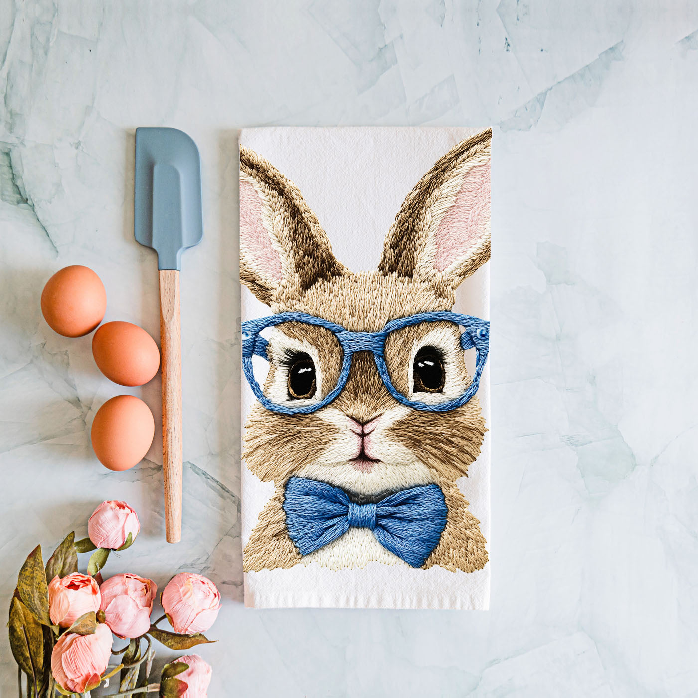 Blue bow tie bunny embroidered dish towel spring
Pink bow tie bunny 3D kitchen towel embroidery Easter
Nerdy bunny embroidered kitchen towel glasses farmhouse
Smart bunny 3D embroidery dish towel blue pink spring
