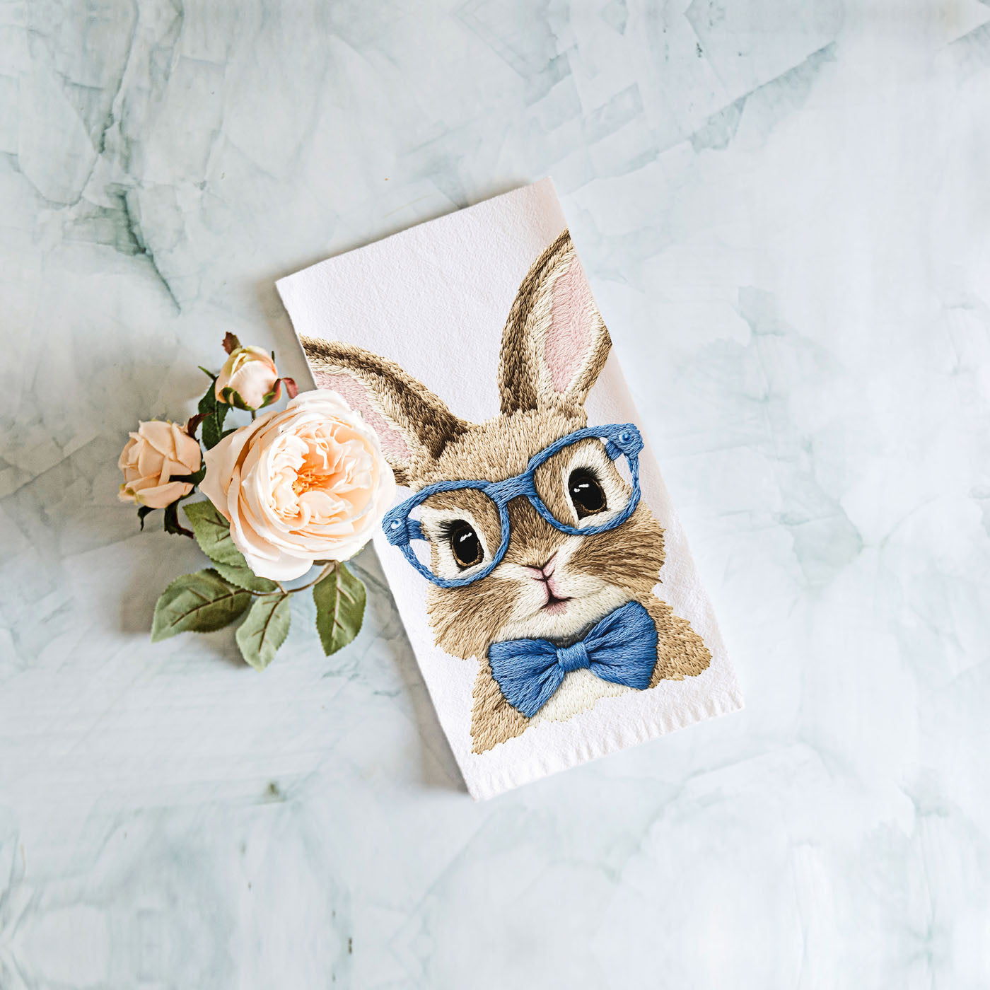 Heirloom embroidered bunny dish towel blue pink spring
Artisan 3D bunny kitchen towel embroidery Easter
Premium preppy bunny embroidered towel farmhouse
Elegant embroidered bunny kitchen towel glasses Easter