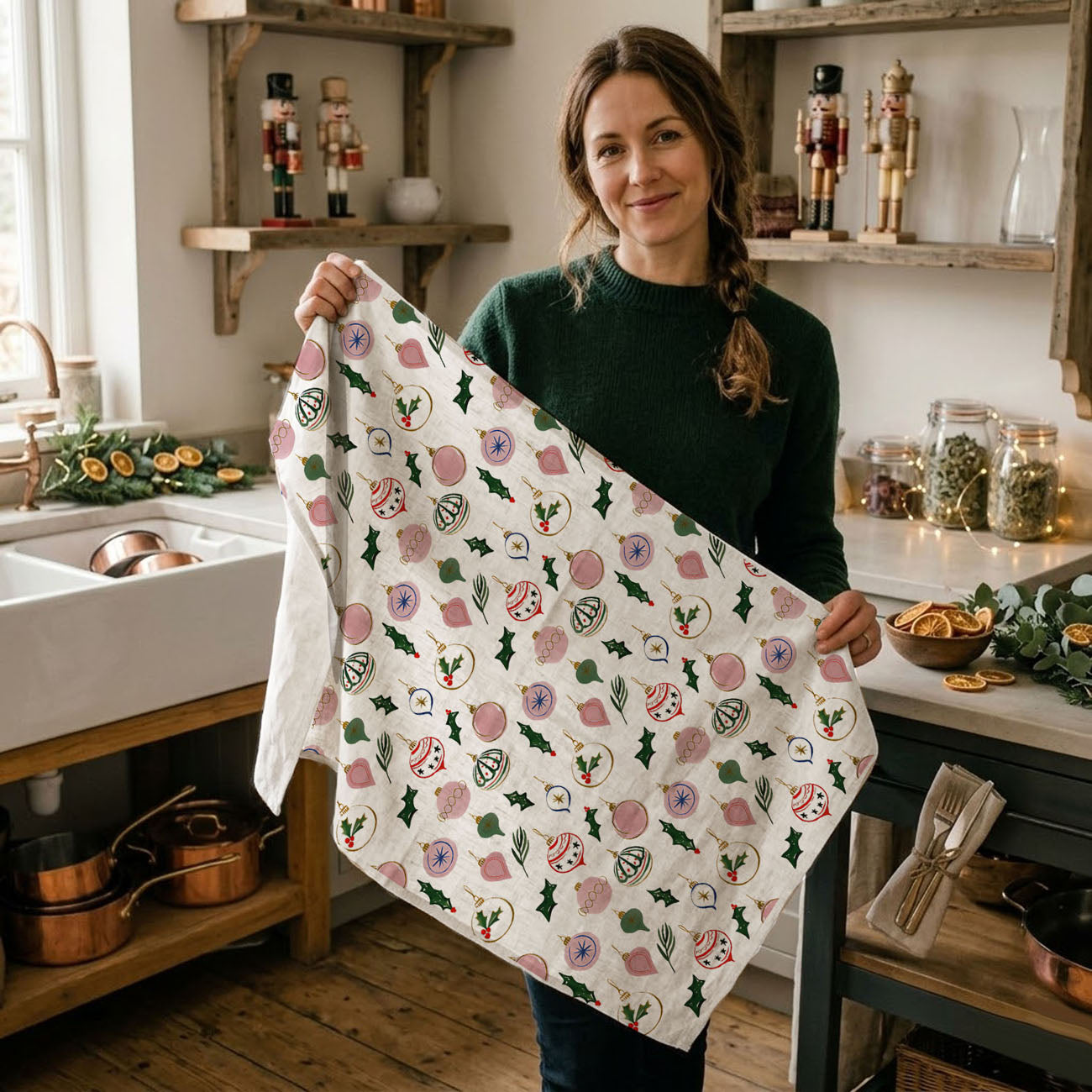 decorative christmas towel for oven handle display
soft cotton christmas kitchen towel festive pattern
christmas kitchen towel aesthetic neutral holiday decor
cozy christmas kitchen styling towel farmhouse