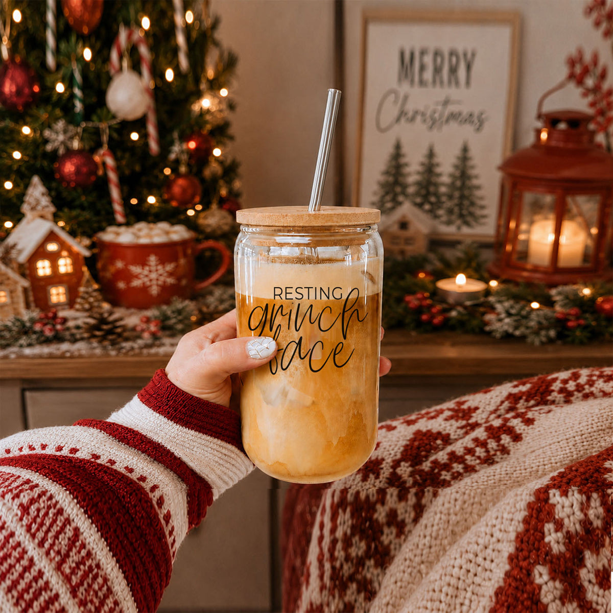 Grinch Face Set Cup
