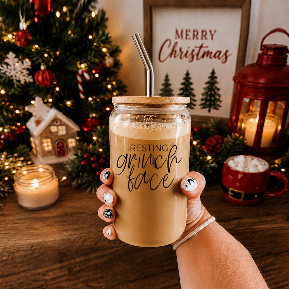 Grinch Face Set Cup