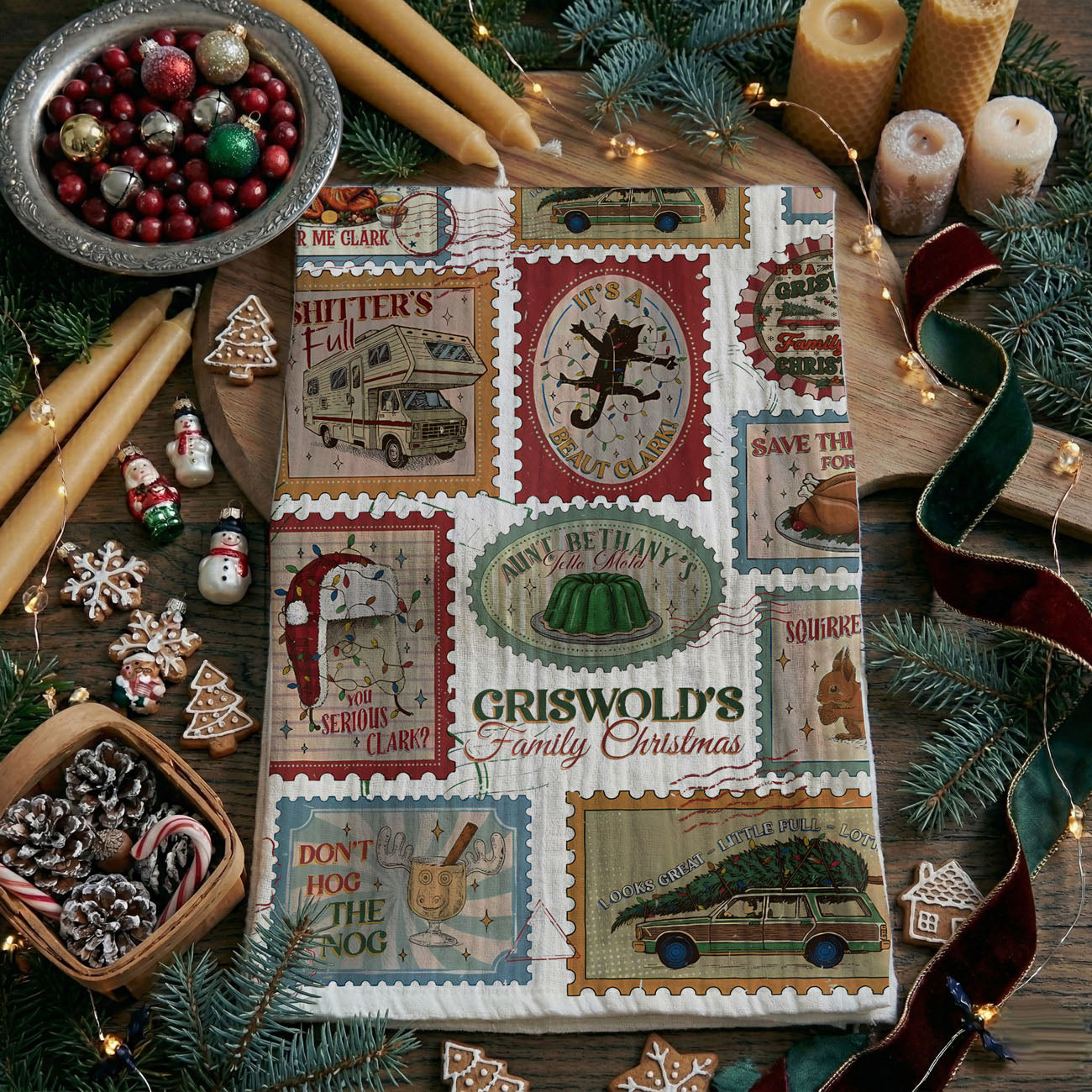 funny christmas kitchen towel griswold design
griswold christmas towel funny holiday decor
christmas vacation movie quote kitchen towel
funny holiday dish towel family christmas movie
nostalgic holiday kitchen decor towel gift idea