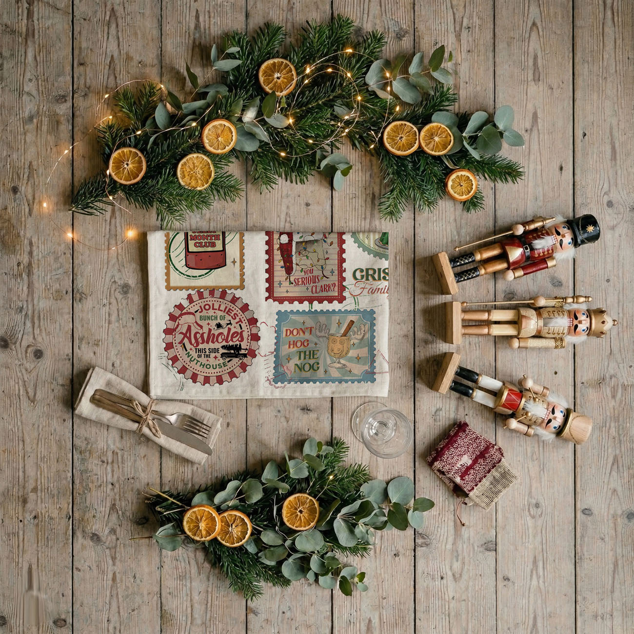 soft neutral christmas kitchen styling towel
warm cozy holiday kitchen vibe towel decor
subtle festive kitchen towel winter home decor
holiday comedy inspired kitchen towel decor
classic holiday film themed kitchen accessory