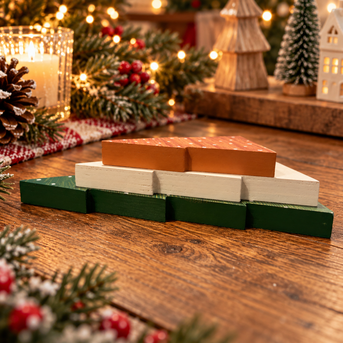 Rustic Wooden Christmas Tree Decorations, Farmhouse Tabletop Decor, Neutral Holiday Tree Set
wooden Christmas trees, tabletop decor, farmhouse Christmas decor, and rustic holiday decorations
brown wooden Christmas tree with white snow accents
set of three wooden Christmas trees in different sizes