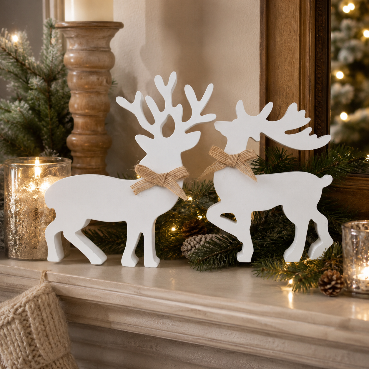 Snowy Stags