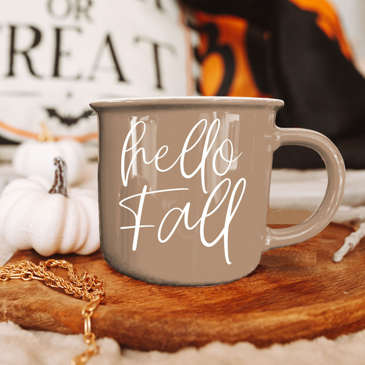 hello fall mug for pumpkin spice latte lovers
hello fall gift mug for autumn birthdays
hello fall mug for teachers and coworkers
hello fall fall lover mug for home or office
hello fall mug close up product shot with pumpkin decor