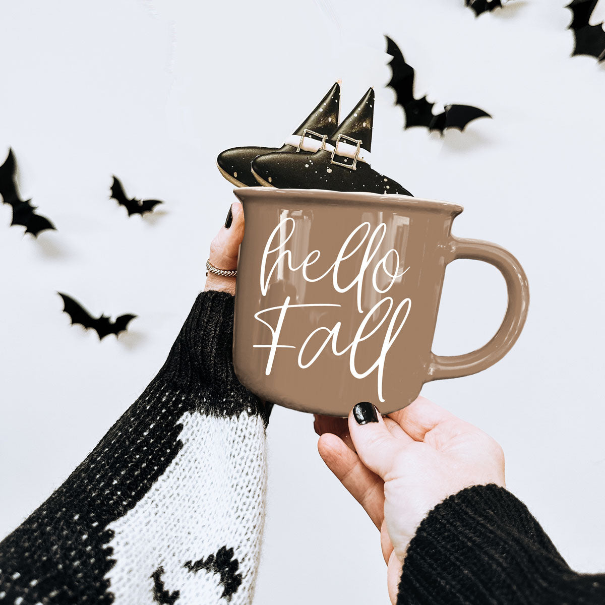 hello fall mug with fall foliage background
hello fall script coffee mug in modern kitchen
hello fall mug perfect for autumn hot cocoa
hello fall script mug with dried florals
hello fall mug beside rustic fall centerpiece
hello fall coffee mug with open book and glasses
hello fall mug on couch with knit blanket
hello fall mug next to autumn scented candle
hello fall mug with acorns and pinecones decor