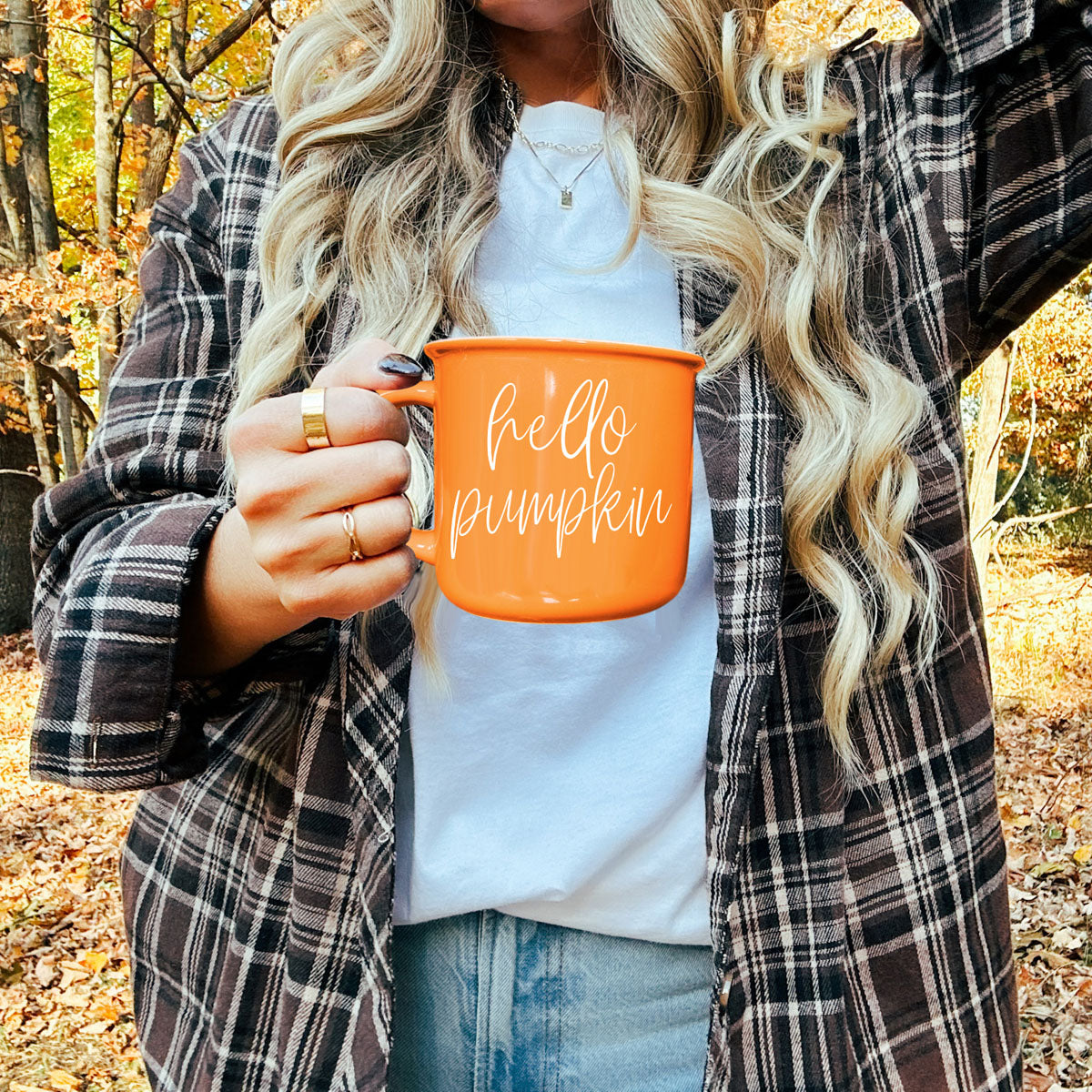 hello pumpkin mug for october and november mornings
hello pumpkin drinkware in seasonal gift box
hello pumpkin mug with warm golden fall tones
