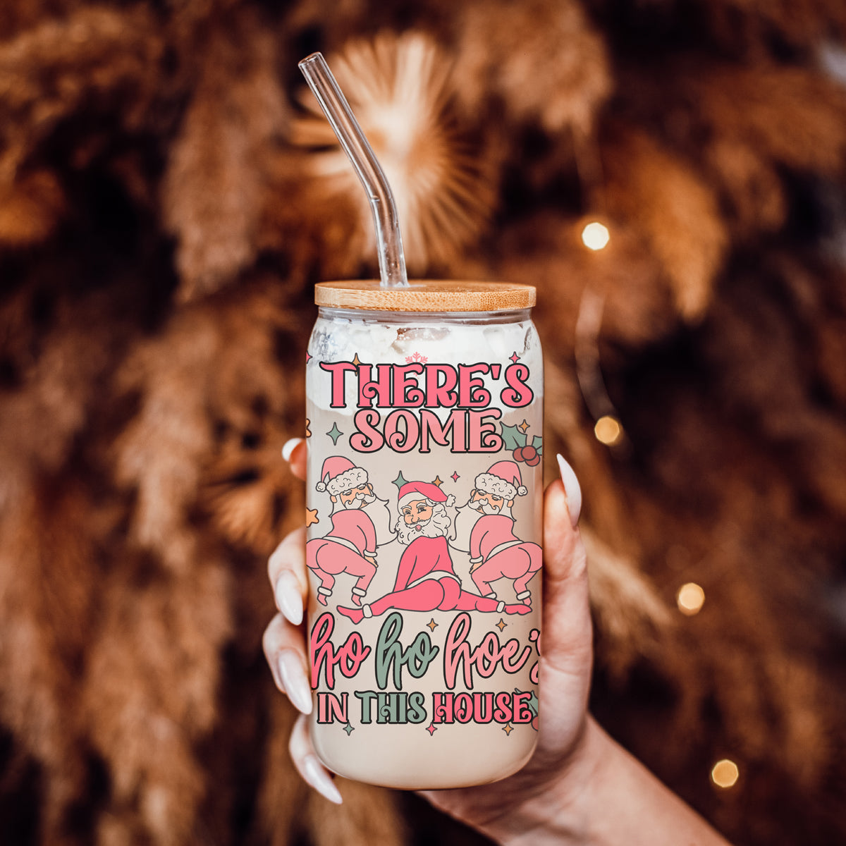 funny santa cups
funny santa glass cups with lid and straw
Pink Christmas tree cup
Pink Christmas cold cup