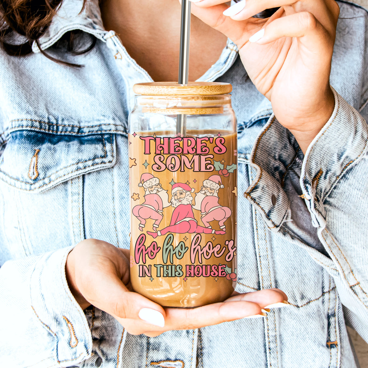 pink santa art
pink santa decor
pink santa face mug
pink santa items
funny christmas glass
funny glass christmas decorations
Santa’s Ho Cup for sale