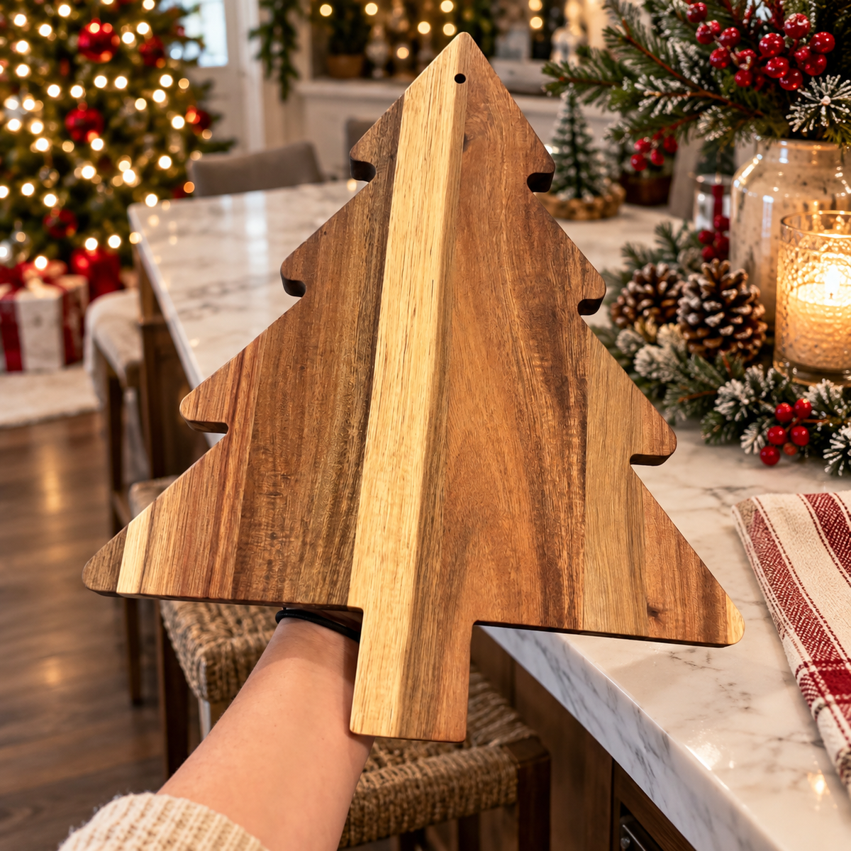 Christmas Charcuterie Board, Tree Shaped Wooden Cutting Board, Holiday Cheese Board, Christmas Serving Platter
Tree Shaped Christmas Cutting Board, Wooden Charcuterie Board, Holiday Appetizer Tray, Christmas Cheese Board