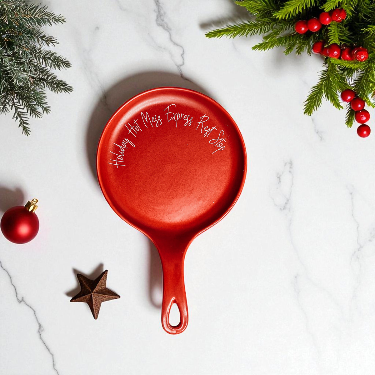 Christmas hostess gift red spoon rest - Holiday kitchen decor - Festive cooking accessories for entertaining
Holiday neighbor present
Holiday stress relief gift
Christmas mom reality
Holiday cooking therapy
Christmas kitchen sass