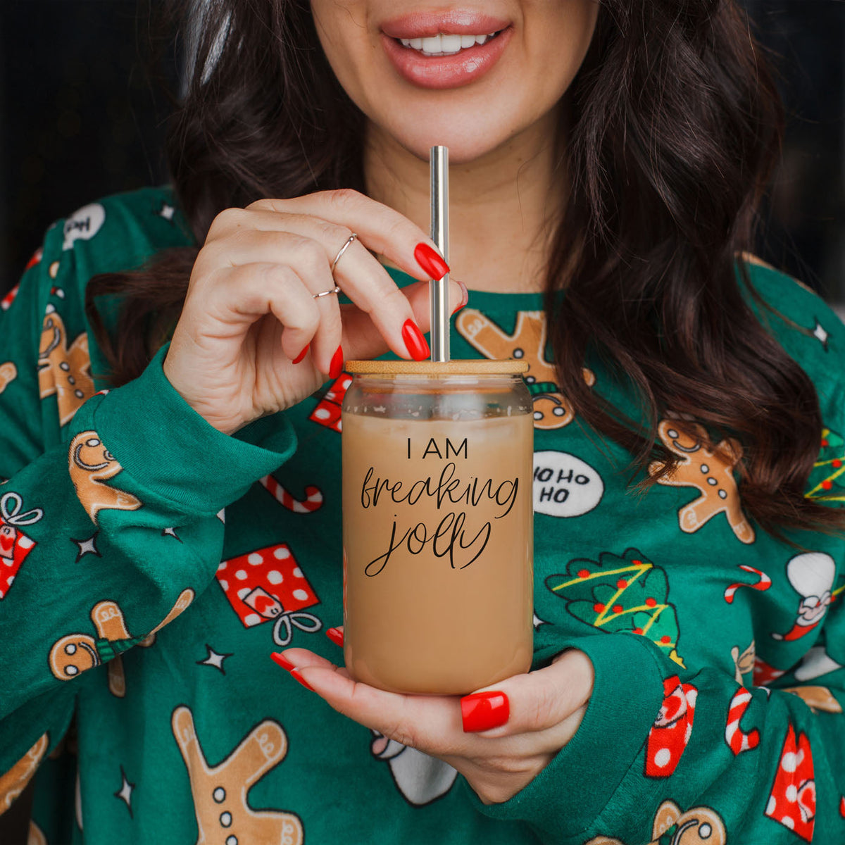 holiday brunch coffee tumbler
Christmas brunch iced coffee cup
winter coffee glass tumbler
winter iced coffee cup with lid
festive winter drinkware