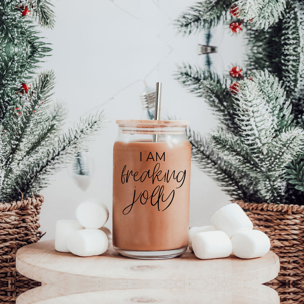 merry and sarcastic Christmas tumbler
funny festive coffee glass
cute and funny Christmas tumbler
trendy funny Christmas coffee cup